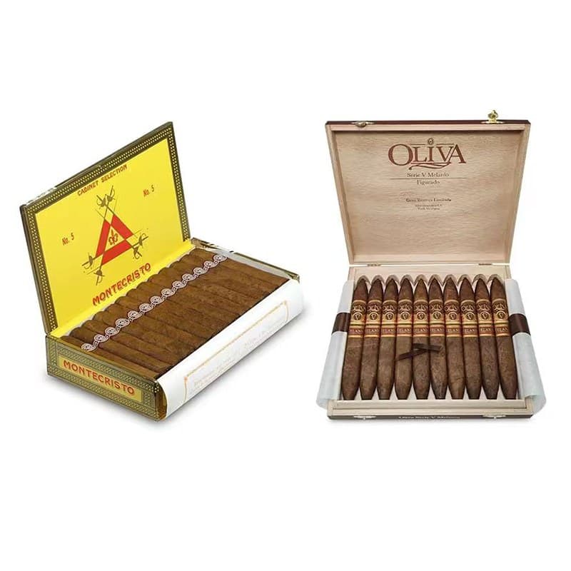 Monte No. 5 25 pcs/box + Oliva V series Milano double-pointed torpedoes 10 pcs/box