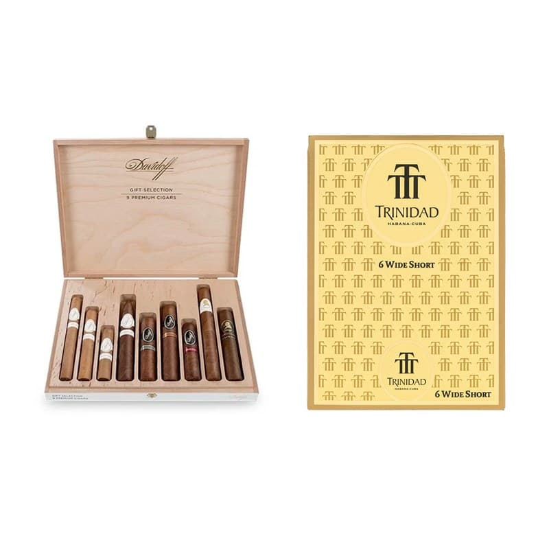 Davidoff's selection of 9 gift sets + Trinidad wide and short 60 pcs/box